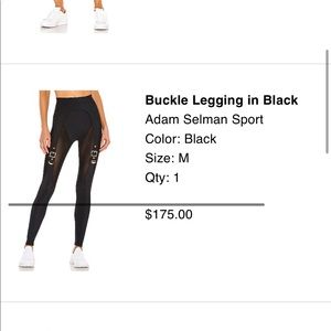 Adam Selman Buckle Leggings NEW W TAGS